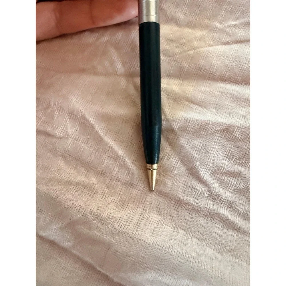 Vintage‎ Parker 51 Mechanical Pencil Black Silver Top Gold Trim